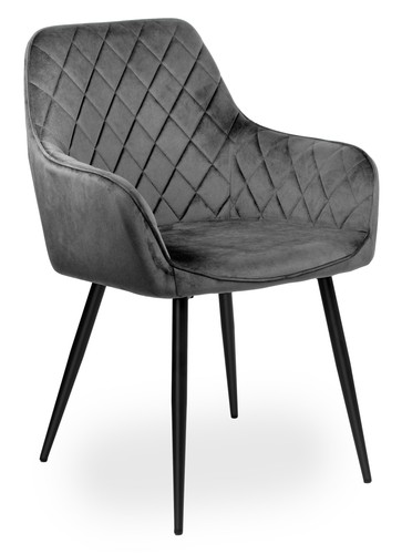 Fauteuil velours graphite - fauteuil, en