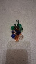 grappe raisin verre murano 10 billes et 4 feuilles 