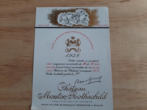 étiquette vin chateau mouton - chateau,
