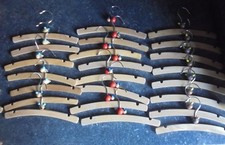 Lot 23 Cintres Bois d'Habit de Dressing Chambre d'Enfant Chat Souris Coccinnelle