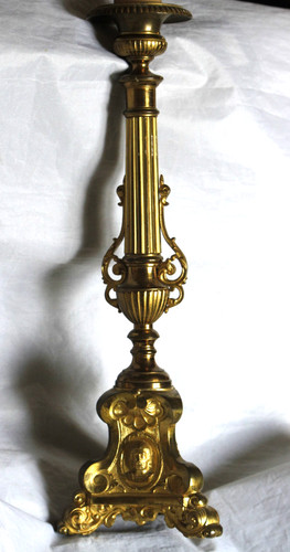 Pied lampe ancien métal - de,