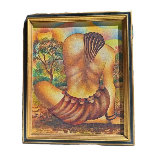 Peinture huile scène de - ,