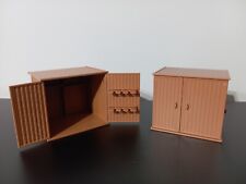 PLAYMOBIL X2 CABANES JARDIN CABANE MAISON FERMIER JARDINIER ENTREPÔT HANGAR