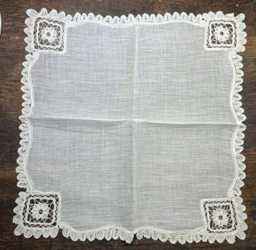 Dentelle ancienne mouchoir - ancienne,