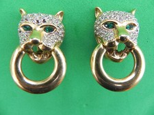 CLIPS D'OREILLE TETE DE TIGRE