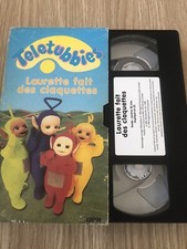 CASSETTE VIDÉO VHS LES TELETUBBIES LAURETTE FAIT DES CLAQUETTES RARE FRANÇAIS
