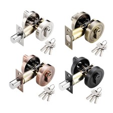 Serrure de porte à pêne dormant Serrure d'entrée ronde Serrure de sécurité