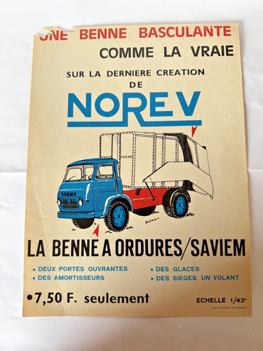 Norev affichette originale - norev,