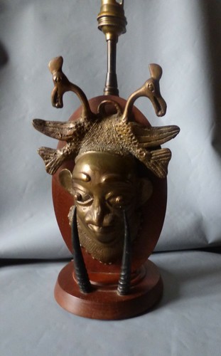 Bronze masque bamoun - masque, cameroun