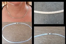 Collier maille serpent argent