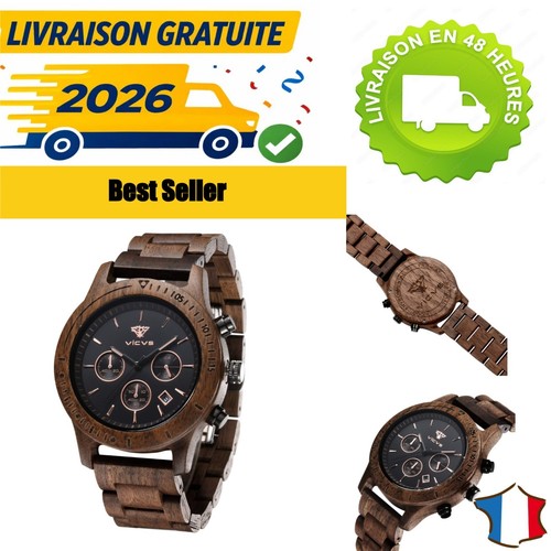 Montre bois homme - montre, vicvs