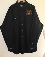 Hommes Harley Davidson XXXL Garage 110th Logo Chemise Moto Chemise Veste 3XL