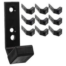  Lot de 10 crochets en J pour rack de musculation - Support mural pour squats -