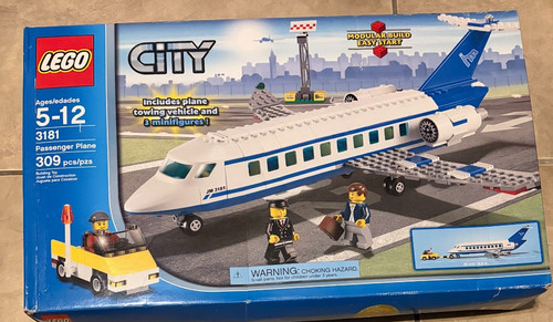 Lego city passenger plane 3181 - lego,