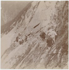Chamonix-Mont-Blanc (Haute-Savoie). Le Mauvais pas. Tirage citrate circa 1900.