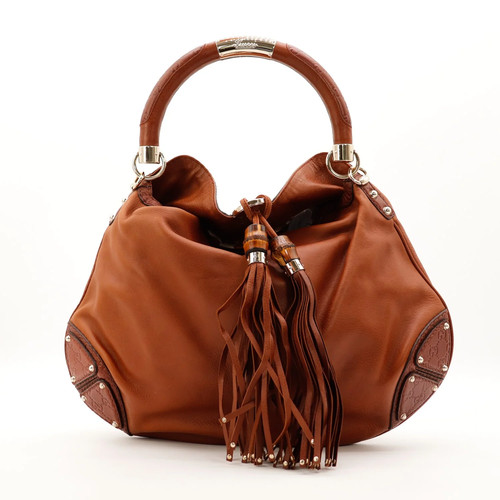 Sac gucci indy hobo cuir - gucci, camel