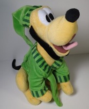 Peluche Doudou Pluto Disney Tenue De Nuit 30cm, Très Bon Etat