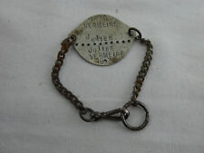 Gourmette plaque identité individuelle soldat français wwii ww2