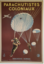 affiche poster parachutistes