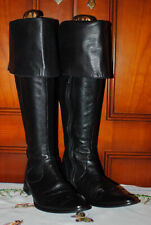 Bottes, femme, JB Martin,36, cuissardes,cuir, noir, talon 2.5 cm, belle qualité.