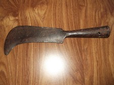 outil ancien serpe - coupe gui en  fer forgé estampillée  clavel