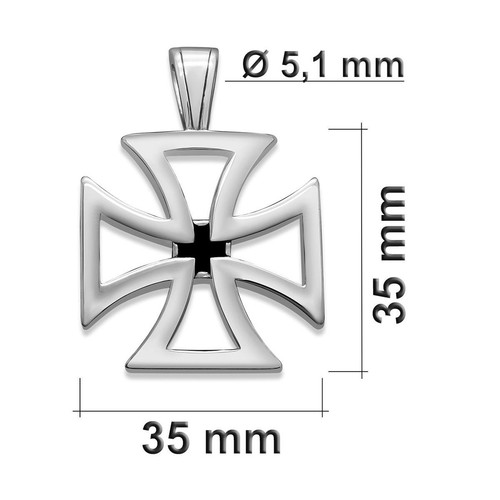 Inox pendentif croix - inox, de