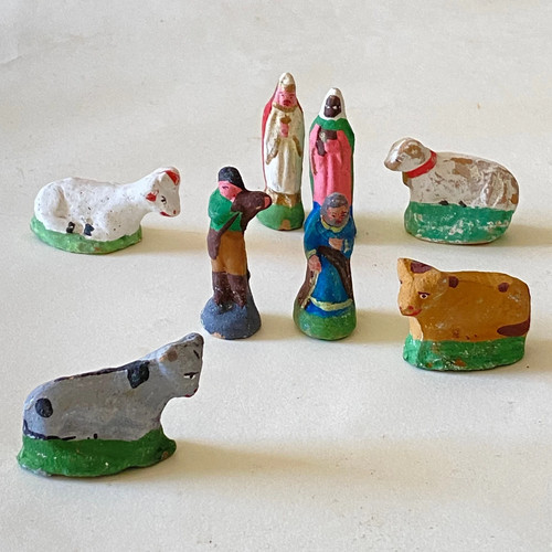 Lot anciens santons de - anciens,