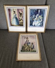 Lot De 3 affiches Anciennes Compagnie GENERALE TRANSATLANTIQUE Dans Cadre Doré