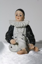 Figurine Pierrot en porcelaine