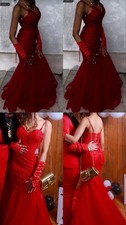 Long Satin beaded Formal Gown