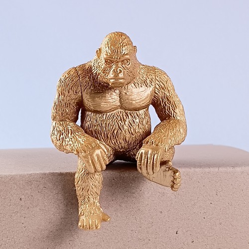 Figurine gorille doré - , du