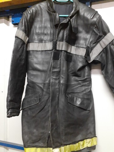Veste cuir pompier feux - veste,