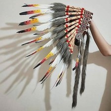 Coiffe indienne en plumes