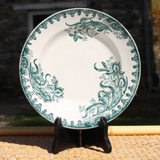 Assiette creuse ancienne en faïence de Sté Amandinoise modèle Iris
