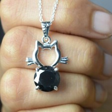 Pendentif Noir Diamant 5 Ct