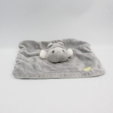 Doudou plat carré hippopotame