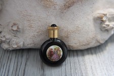 4 cm de haut, Miniature de parfum vide, Scène galante de Fragonard, flacon  vide