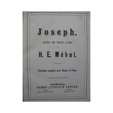 MÉHUL H. E. Joseph Opéra Chant Piano XIXe