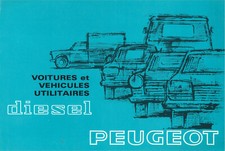 Catalogue prospekt brochure Peugeot gamme Diesel 1971 FR - 204 404 504 J7
