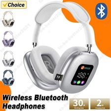 Casque sans fil Écran d'affichage numérique Réduction du bruit Casque Bluetooth