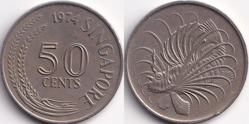 Cents 1974 singapour - 50,