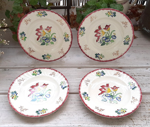 Assiettes plates longwy - 4,