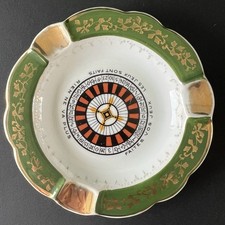 Petit cendrier vintage porcelaine de Limoges roulette Casino Monte-Carlo Monaco