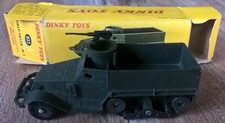 DINKY TOYS originale : n° 822 HALF-TRACK M.3 avec MITRAILLEUSE + BOITE !