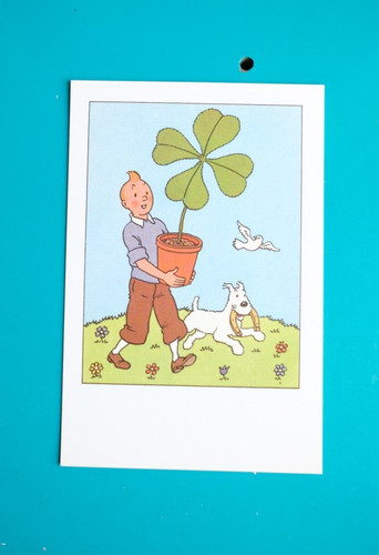 Carte postale tintin hergé - bd,