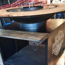 brasero plancha en acier