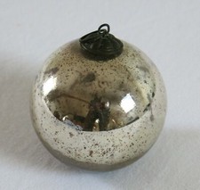 BOULE de NOEL, boule de pardon, mercurisé, eglomisé, ancienne boule Noël .