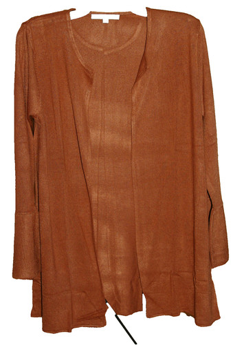 Gilet long manches évasées
