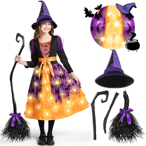 Costume sorcière orange et - de,