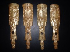 4 GARNITURES ANCIENNES EN BRONZE POUR DECO MEUBLE OU BOISERIE STYLE LOUIS XVI